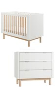 Miloo 2-delige babykamer wit- naturel