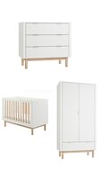 Miloo 3-delige babykamer wit- naturel