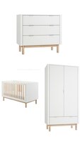 Miloo 3-delige meegroeikamer wit- naturel