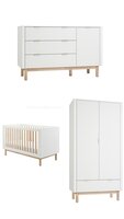 Miloo 3-delige meegroeikamer set 1 deur wit- naturel