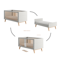 Swing ledikant / cotbed 70x140 grey