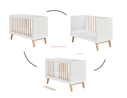 Swing ledikant / bedbank 60x120 wit