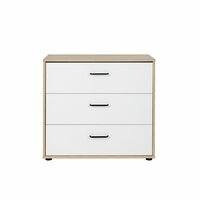 Erwan ladenkast kastanje hout / wit look