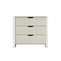 Nairobi ladenkast kastanje hout / wit look