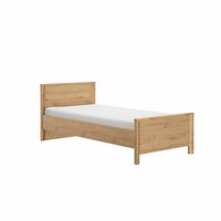 Lugano 1-persoons bed 90x200 eiken rustiek look