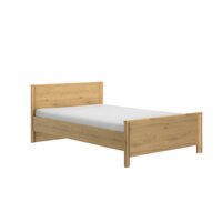 Lugano twijfelaar bed 120x200 eiken rustiek look
