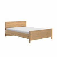 Lugano twijfelaar bed 140x200 eiken rustiek look