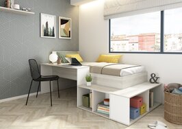 Trasman Cesaro compact bed 90x200 met bureau en kast wit- eiken 