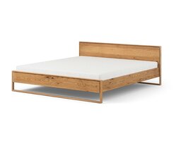 Alessano twijfelaar bed 140x200 massief eiken geolied