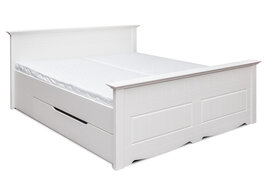 Borenzo twijfelaar bed 120x200 grenen wit