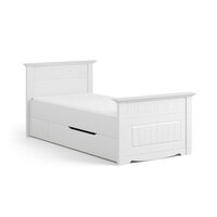 Borenzo 1-persoonsbed 90x200 grenen wit