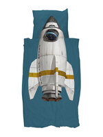 Snurk dekbedovertrek Rocket Smokey Blue 1 persoons 140x200/220