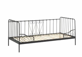 Alice metalen bedbank 90x200 zwart