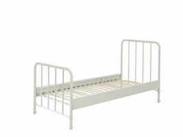 Bronxx metalen 1-persoons bed 90x200 wit