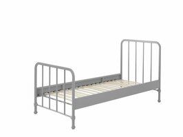 Bronxx metalen 1-persoons bed 90x200 grijs