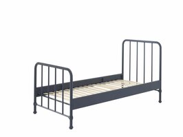Bronxx metalen 1-persoons bed 90x200 denim blue