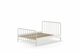 Bronxx metalen 2-persoons bed 160x200 wit