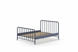 Bronxx metalen 2-persoons bed 160x200 denim blue