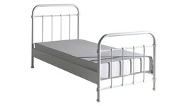 New York metalen 1-persoons bed 90x200 wit