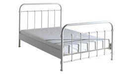 New York metalen twijfelaar bed 120x200 wit