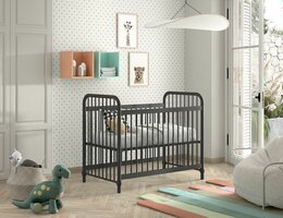 Jaxx Bronxx ledikant 60x120 metaal zwart