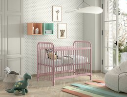 Jaxx Bronxx ledikant 60x120 metaal roze