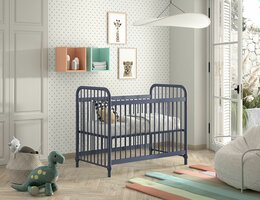 Jaxx Bronxx ledikant 60x120 metaal blauw