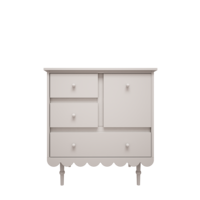 Babushka commode 3 laden 1 deur wit