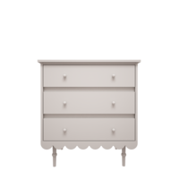 Babushka commode 3 laden wit