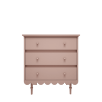 Babushka commode 3 laden pink