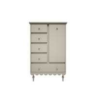 Babushka commode 5 laden 1 deur hoog olive