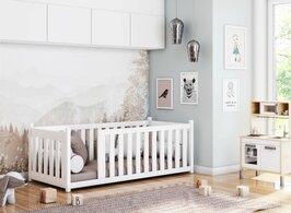 Carato V4 inloop bed massief grenen 90x200 wit