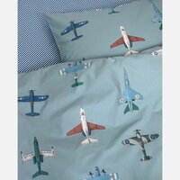 Studio Ditte dekbedovertrek Vliegtuigjes lichtblauw 1 persoons 140x200/220