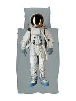Snurk dekbedovertrek Astronaut grijs 1 persoons 140x200/220