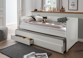 Emma bedbank 90x200 + 3 in 1 slaap/opbergladen wit 