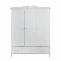 Emma 3 deurs kledingkast met hartje wit 