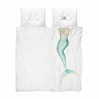 Snurk dekbedovertrek Mermaid wit 2 persoons 200x200/220