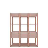 Tweens boekenkast koraal roze