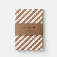 Studio Ditte hoeslaken strepen karamel 70x150