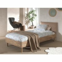 Forrest bed 90x200 massief eiken boucle