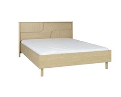 Galys twijfelaar bed 140x190 gerookt eiken look