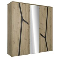 Gami Alana 3 deur kast met spiegel eiken naturel decor
