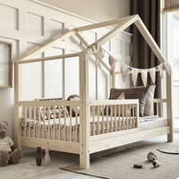 Basic Alto Montessori 90x190 huis bed onbehandeld hout