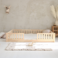 Basic Love Duo Montessori bed 140x200 onbehandeld hout
