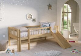 Forrest compact bed met glijbaan 90x200 massief eiken
