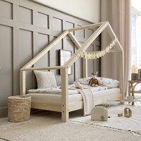 Coco basic bedhuisje schuin dak 80x160 onbehandeld hout