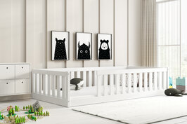 Greco inloop bed 90x190 grenen wit *inclusief matras