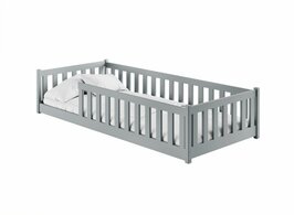 Barletta inloop bed massief grenen 80x160 licht grijs