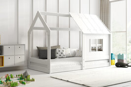 Dalarna hut bed 80x160 wit * inclusief matras