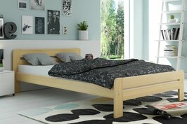 Deliceto twijfelaar bed 120x200 grenen naturel * inclusief matras